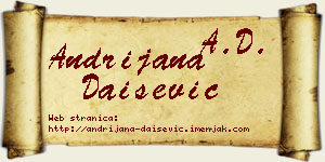 Andrijana Daišević vizit kartica
